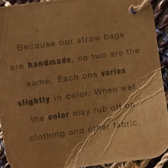 Gap Handmade Straw Tote Bag Nwt - Picture 3 of 4